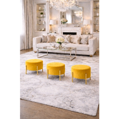 Pufa Okrągłą Noga Złota Matowa  Kolory Rozmiary Fi 35 - 40 - 45 - 50 - 55 - 60 - 65 - 70 - 75 - 80 - 85 - 90 - 95 - 100 cm